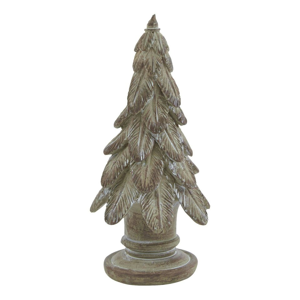 image 1 of Hill Interiors Spruce Tree Sculpture - Brown - 16cm x 6cm x 6cm