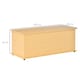 image 5 of HOMCOM 113L Storage Chest, Storage Box with Flip-Top Lid and 2 Safety Hinges, Storage Trunk for Living Room, Entryway, 100 x 40 x 40 cm, Burlywood