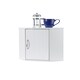 image 2 of Elegant Brands Salcombe Upright Bread Bin and Kitchen Corner Cabinet in White White
