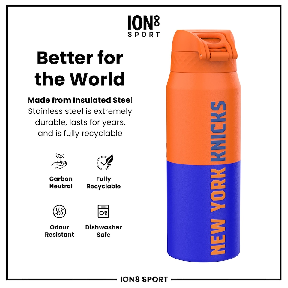 image 1 of NBA x Sport, Insulated Bottle, NBA 50, 750ml (24oz) | Orange | NBA 50 NY Knicks | One Size