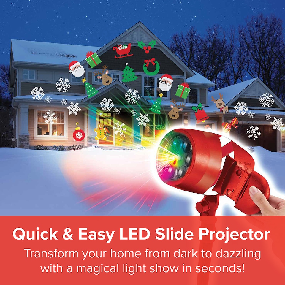 image 1 of Star Shower LED Christmas Slide Show Projector