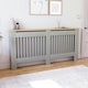 image 2 of Vida Designs Arlington Radiator Cover Painted MDF Slatted Cabinet, Grey, 172cm