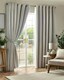 image 1 of Chenille Blackout Ring Top Eyelet Curtains - 229cm x 229cm - Silver