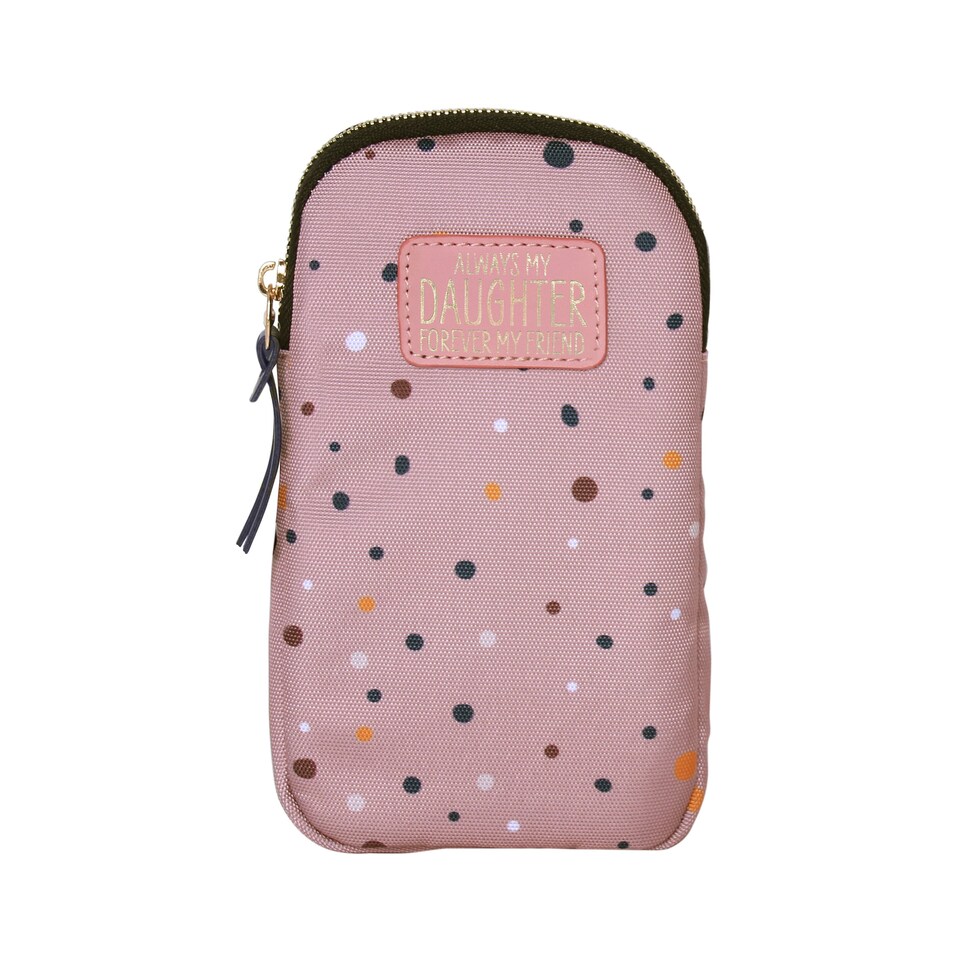 image 1 of Pre-personalised Phone Bag With Strap - Always my Daughter, forever my friend - Over 70 Titles Available