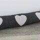 image 6 of Nicola Spring Mismatched Herringbone Draught Excluder Set - 78.5cm - Heart - Pack of 2