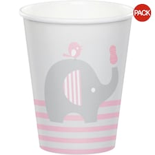 Creative Party Little Peanut Baby Shower Party Cup (Pack of 8) - White/Grey/Pink - One Size