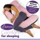 image 4 of Aamira J-Shaped Pregnancy Pillow Memory Foam Maternity Nursing Support Cushion Pink & Dark Grey | Grey | Grey | 140cm | 1
