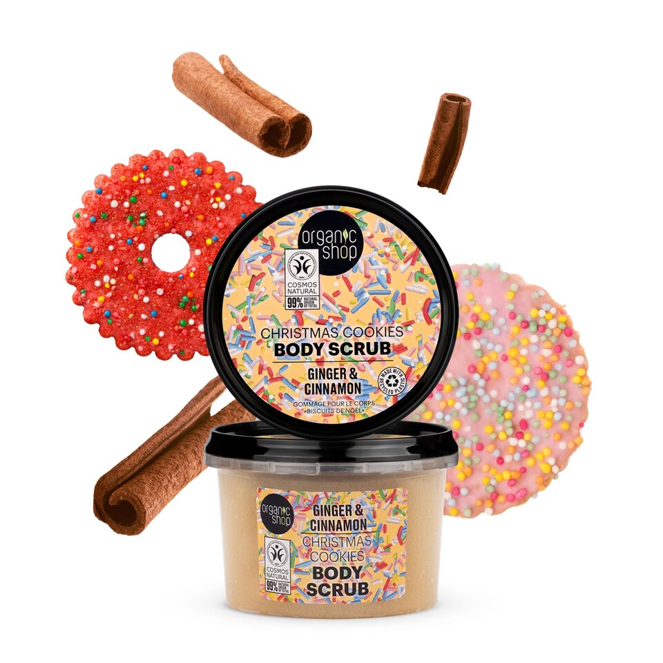 image 1 of Organic Shop Christmas Cookies BodyScrub Ginger&Cinnamon