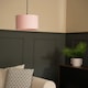 image 4 of ValueLights Reni Pair Blush Fabric Small Drum Ceiling Shades