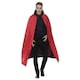 image 3 of Reversible Vampire Cape Red and Black Fancy Dress Costume Unisex Adult One Size