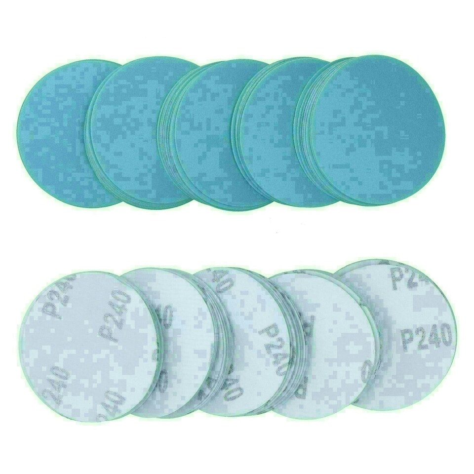 image 1 of 75mm Ceramic Abrasive Sanding Polishing Discs Hook And Loop 240 grit 100pc