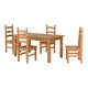 image 1 of Corona 5 feet Dining Set - Distressed Waxed Pine | Brown | 5