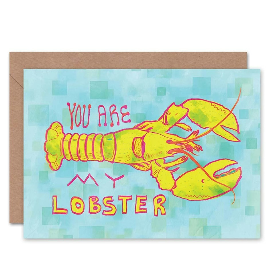 image 1 of Romance Valentine Love Funny Lobster Anniversary Valentines Day Card