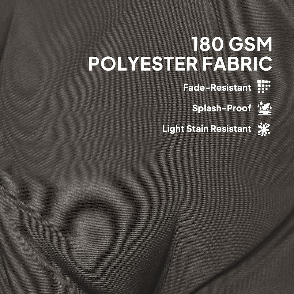 image 1 of Outsunny Set of 4 Garden Chair Cushions, Outdoor Seat Pads | Grey | Charcoal grey | 1