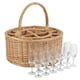 image 1 of Wicker Garden Picnic Basket Complete with 12 Glasses