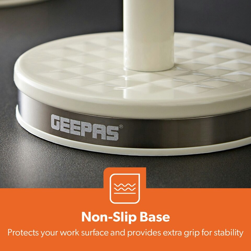 image 1 of GEEPAS Mug Tree and Towel Pole Set | Cream