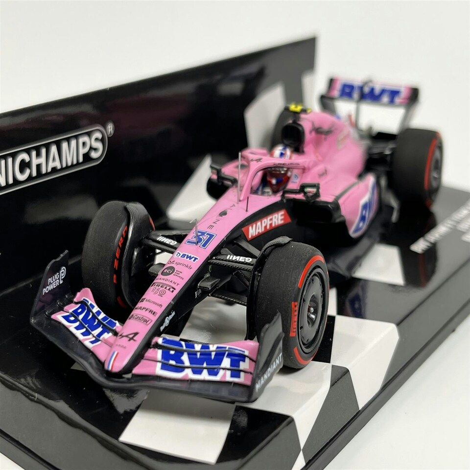 image 1 of E Ocon BWT Alpine F1 Team A522 Bahrain GP 2022 1:43 Minichamps 417220131