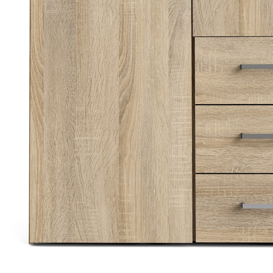 image 1 of Space Wardrobe 4 Doors 3 Drawers in Oak 2000