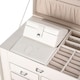 image 3 of Living and Home Jewellery Box Storage Organiser with Lock & Mirror - White | White