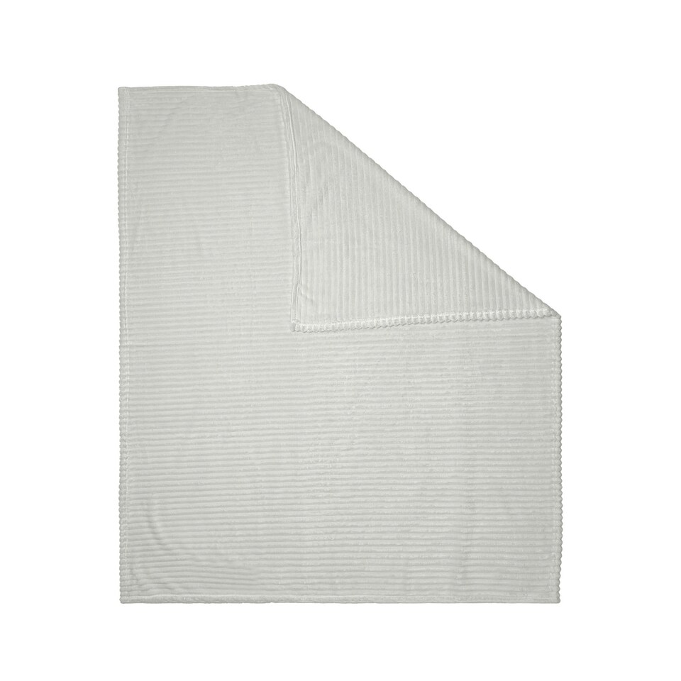 image 1 of BHS Luxury Ribbon Velvet Throw, Silver Grey | Silver