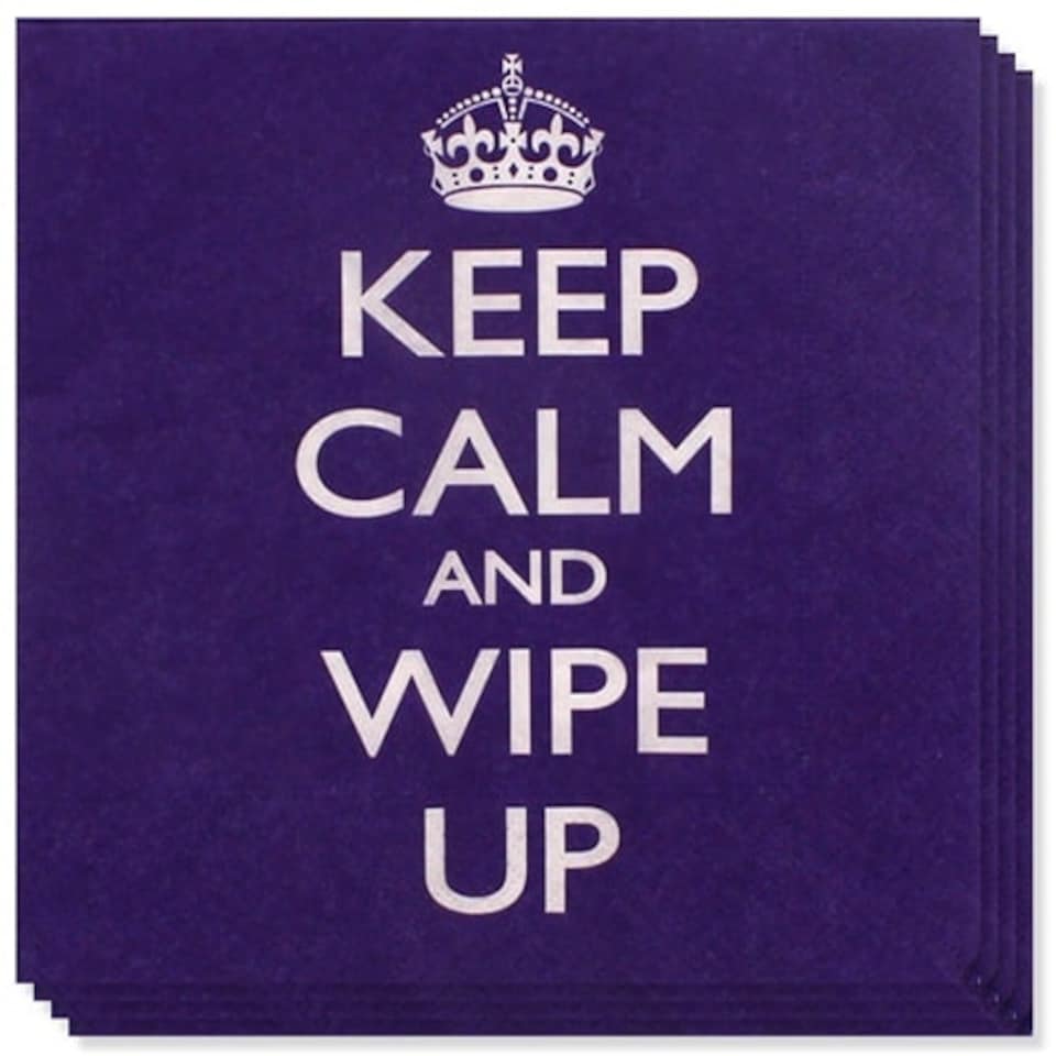 Keep Calm Theme 2 Ply Paper Napkins - 13 Inches / 33cm - Pack of 20