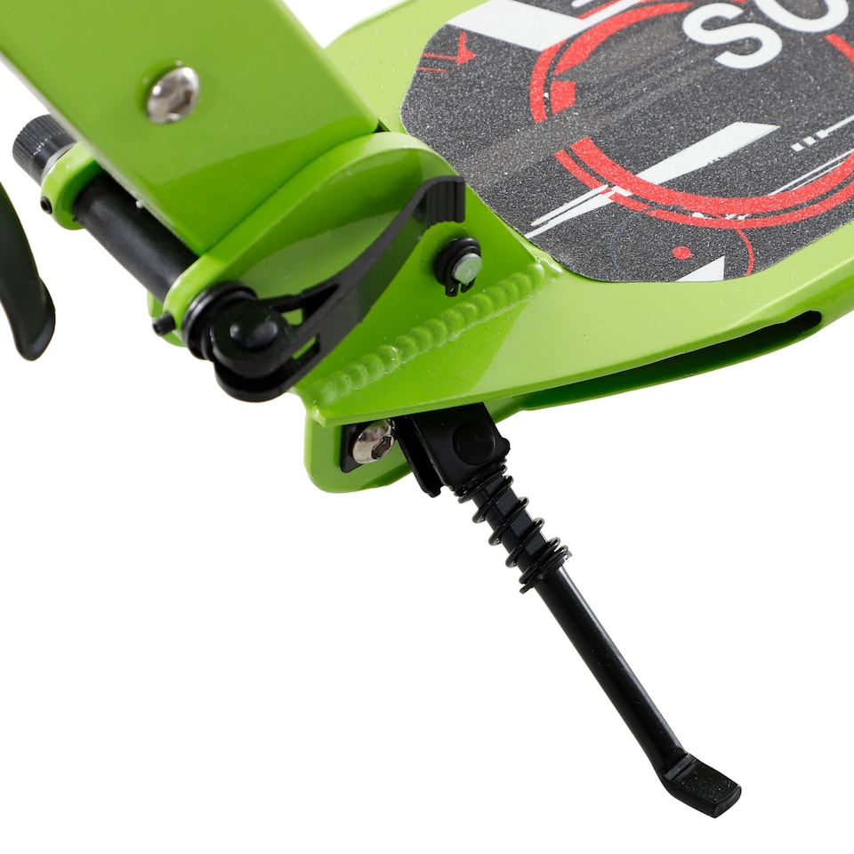 image 1 of HOMCOM Kick Scooter, Folding 2 Wheel Scooter with Dual Brake System, Dual Suspension, 230mm Big Wheels and 3 Adjustable Handlebar, for 14 older Teens Adults, up to 100KG, Green