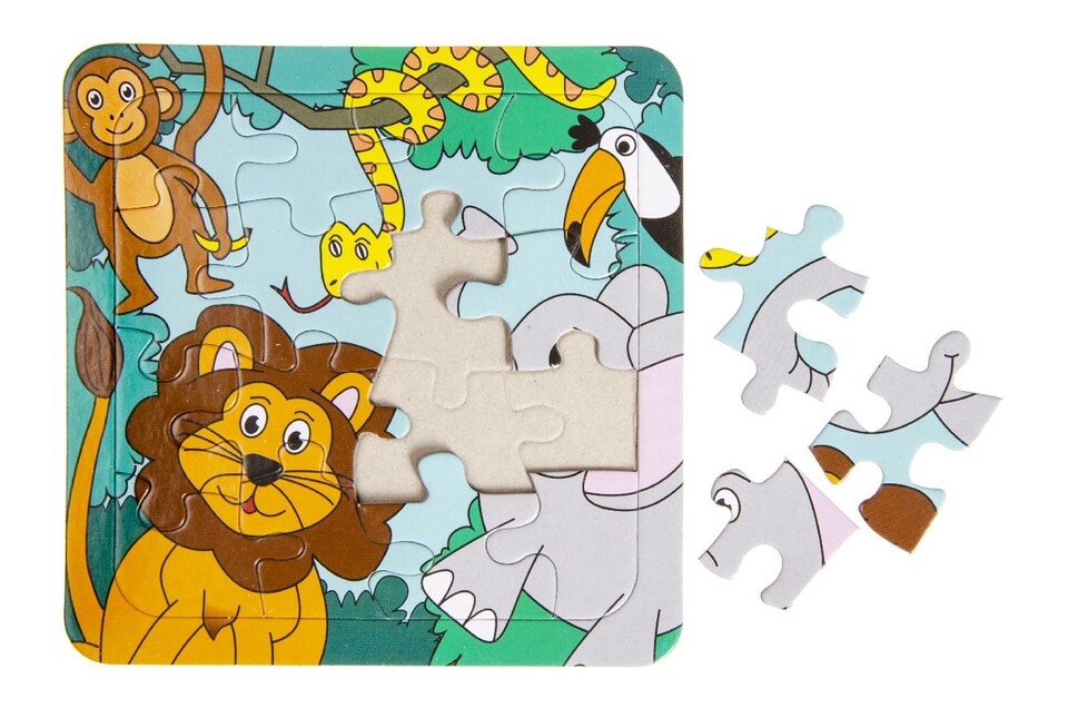 image 1 of Pack of 12 Wild Animal Mini Puzzle Games