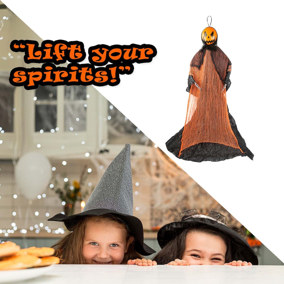 image 1 of PMS 7ft Hanging Skeleton Decoration for Halloween Party, White