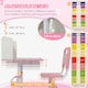 image 6 of ZONEKIZ Kids Desk and Chair Set, Height Adjustable Study Table for 6-12 Years | Pink