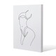 image 1 of line art of femail body (Canvas Print)