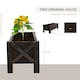 image 4 of Outsunny Wooden Garden Raised Bed Planter Grow Containers Pot,