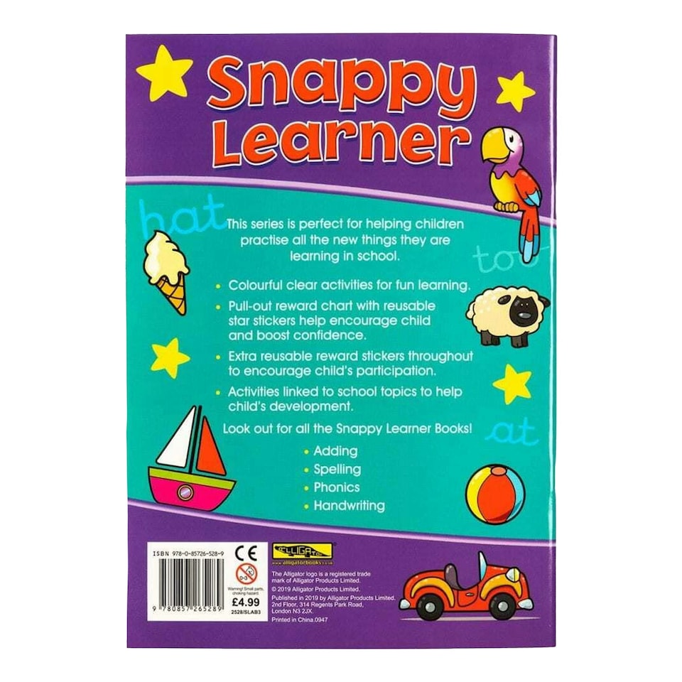 image 1 of Alligator Snappy Learner Handwriting Activity Book - Multicoloured - One Size