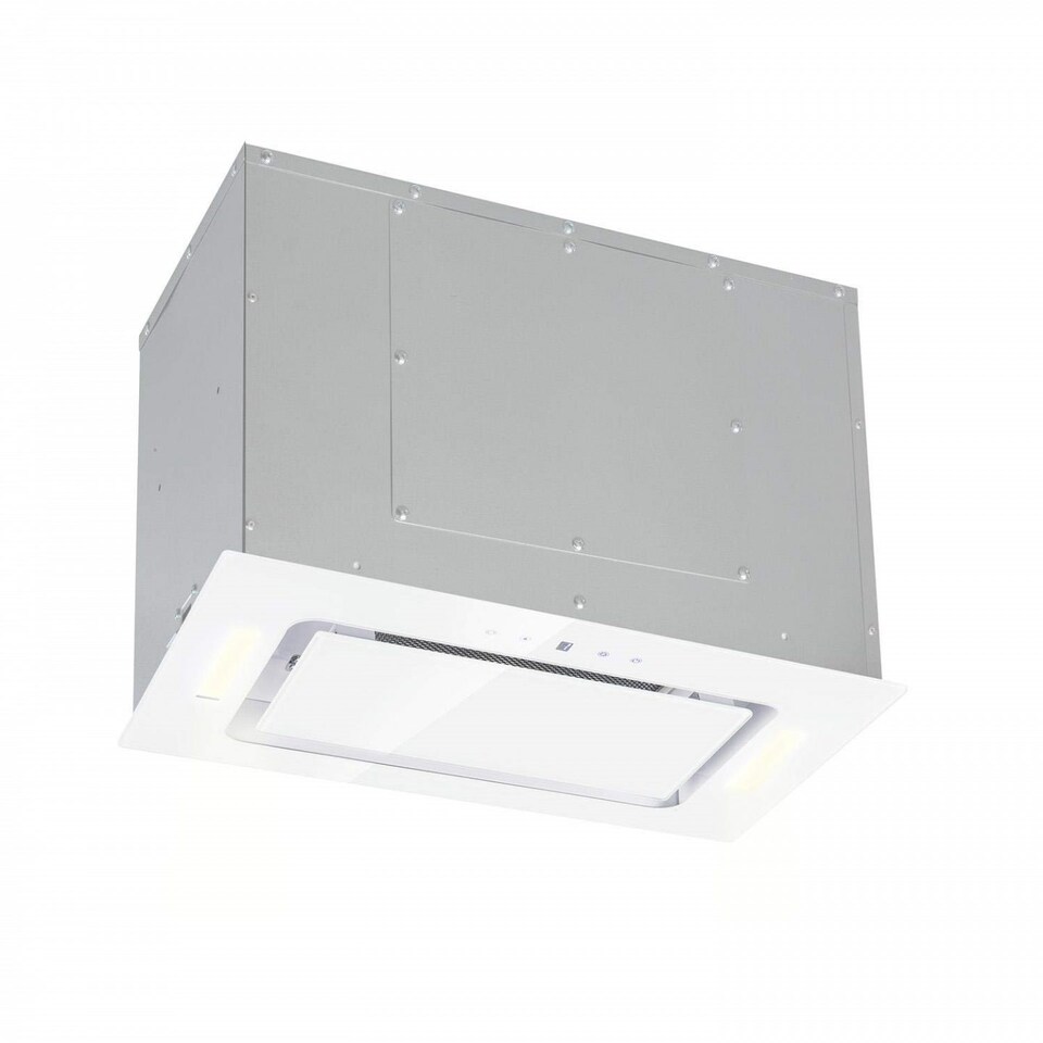 image 1 of Cookology 52cm White Glass Built-In Canopy Cooker Hood - Energy Rating A+