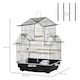 image 4 of PawHut Metal Bird Cage Small w/ Perch Food Container Handle for Finch Canary