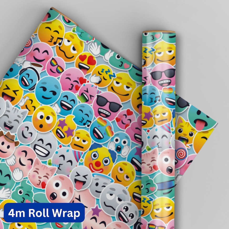 image 1 of JoyPixels Emoji 4m Roll Wrapping Paper