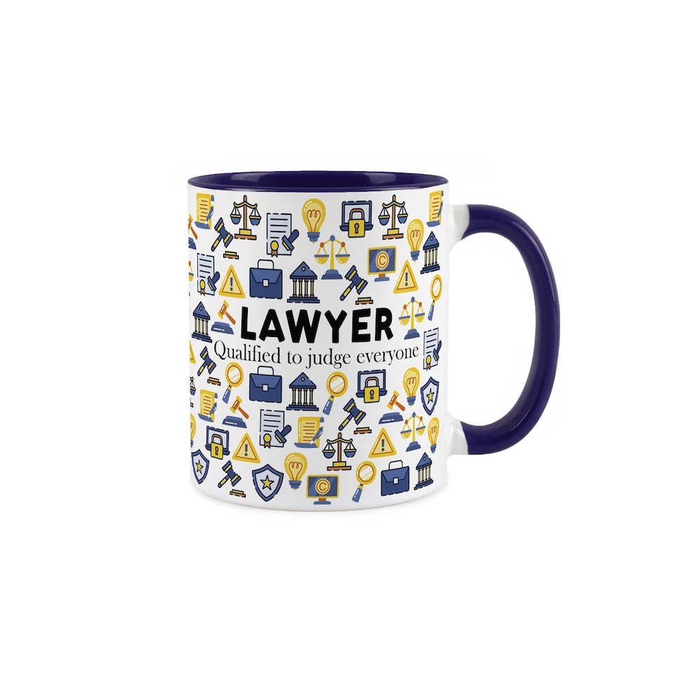 image 1 of Novelty Lawyer Navy Blue Mug - Coffee/Tea Ceramic Cup Gift