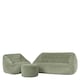 image 1 of Icon Sofa, Armchair and Footstool Bundle, Jumbo Cord, Sage Green