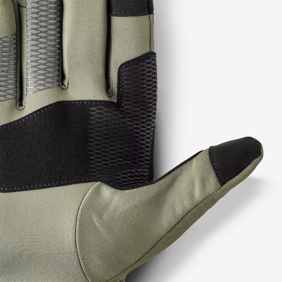 image 1 of Decathlon Adults’ trekking tactile stretch gloves, MT500