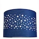 image 1 of Stars Decorated Children-Kids Midnight Blue Cotton Bedroom Pendant or Lamp Shade | Blue