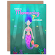 image 1 of Mermaid Pink Mermazing Age 7 Year Old Child Kids 7th Birthday Card
