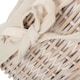 image 5 of Set of 2 White Wash Finish Cotton Lined Willow Tray | White | White | Not provided