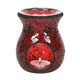 image 1 of Something Different Crackle Effect Oil Burner - Red - 11cm x 8.5cm x 8.5cm