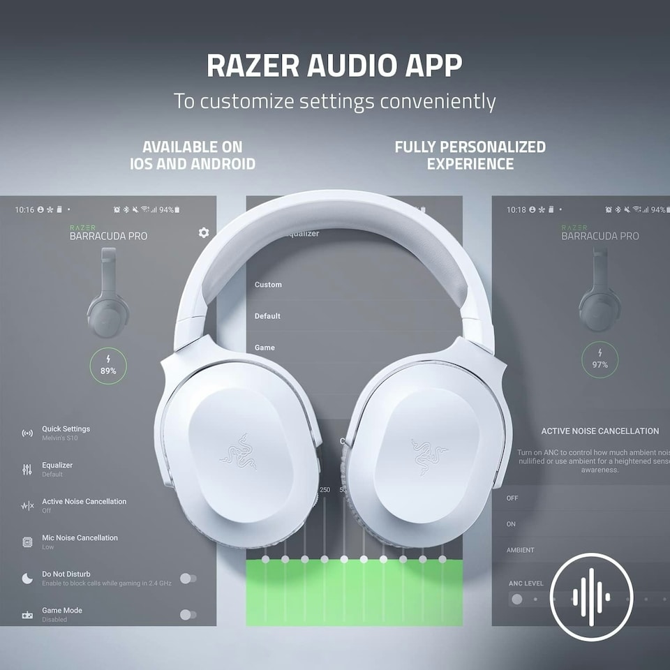 image 1 of Barracuda X Wireless Gaming & Mobile Headset (PC, PlayStation, Switch 2, Android, iOS): 2.4GHz Wireless + Bluetooth - Lightweight - 40mm Drivers - Detachable Mic - 50 Hr Battery - Mercury White