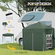 image 3 of Outsunny 2 x 2 m Garden Pop Up Gazebo, Wedding Party Tent Marquee, Water Resistant Awning Canopy with Sidewalls, Windows, Carry Bag, Green