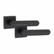 image 2 of Golden Grace Modern Lima Design Premium Bathroom Door Handles on Square Rose in Matt Black Finish Black