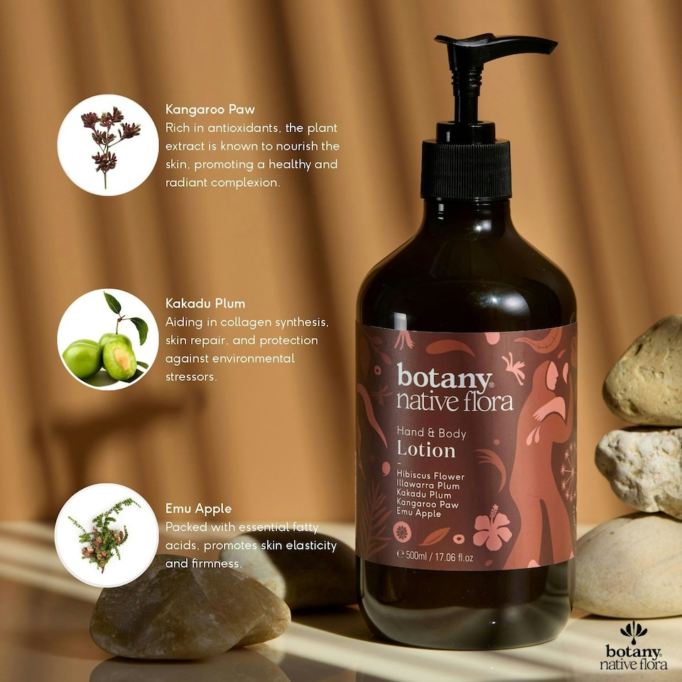 image 1 of Botany Native Flora Hand & Body Lotion, 500ml, Deeply Hydrating