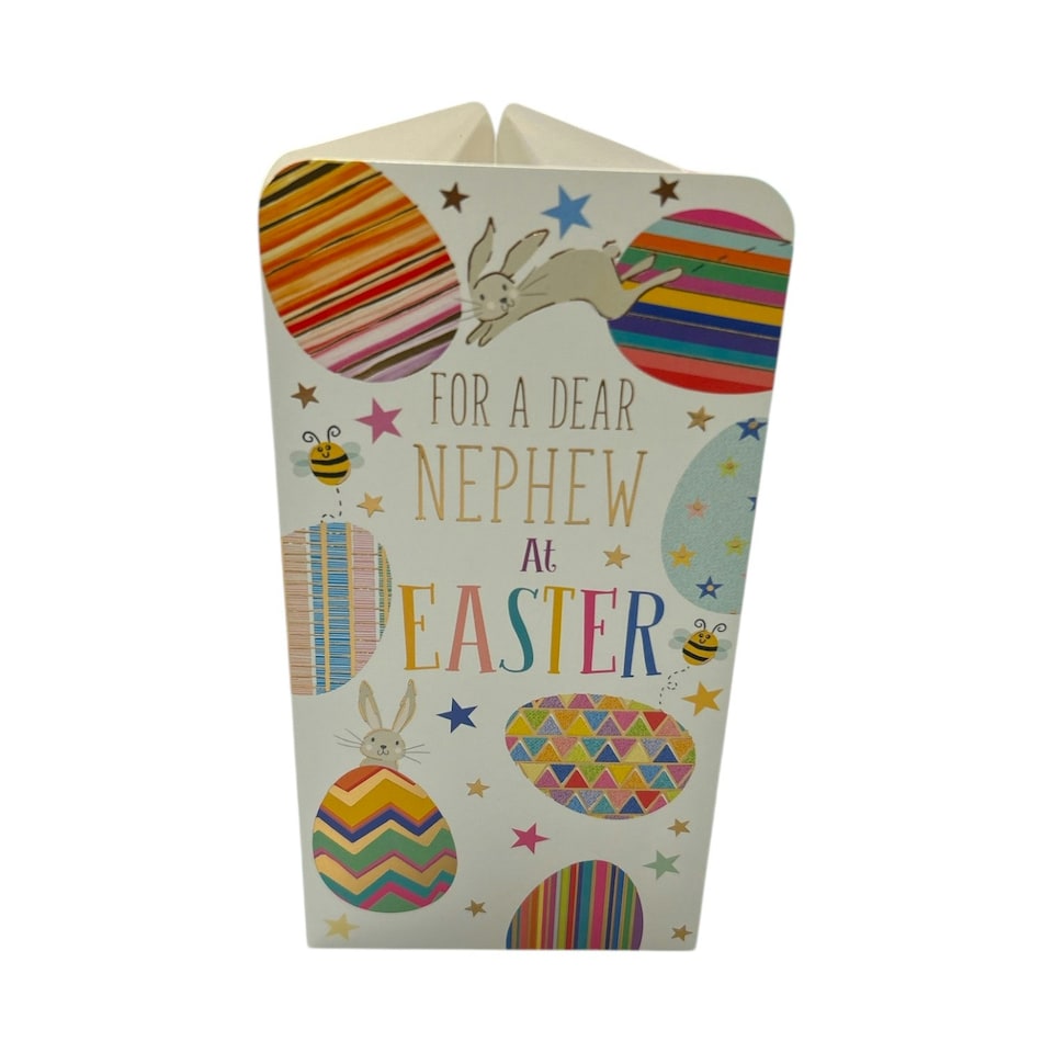 image 1 of For A Dear Nephew Bunnies And Eggs Design Easter Money Wallet Card