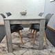 image 7 of Dining Table Set Oak Effect Table With 4 Grey Plastic Chairs Dining Room Furniture | Grey | One Size | 5