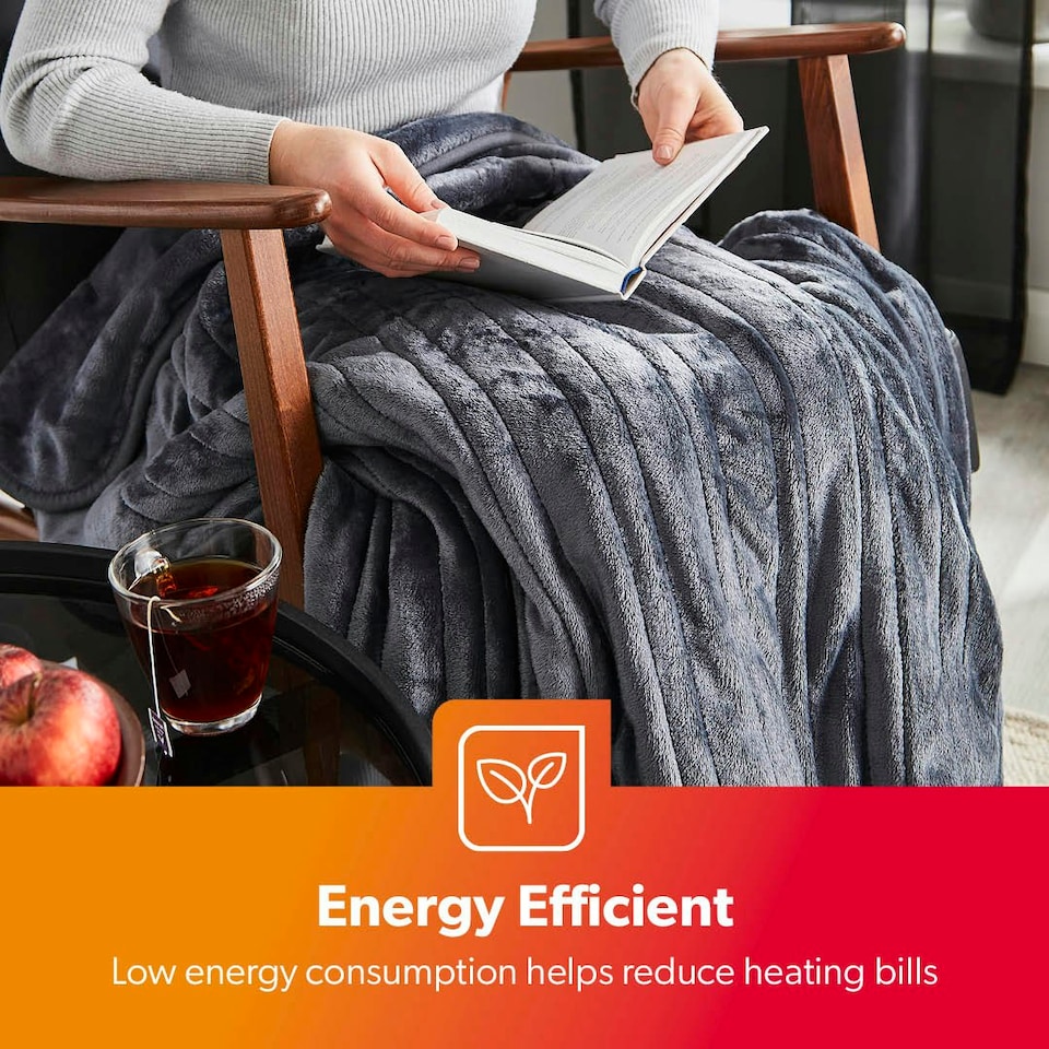 image 1 of GEEPAS Electric Blanket 130 x 180 cm - Grey Grey