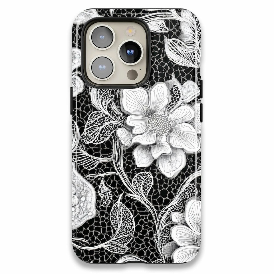image 1 of Dark Flower Phone Case | Black | Galaxy S24
Tough | Galaxy S24
Tough